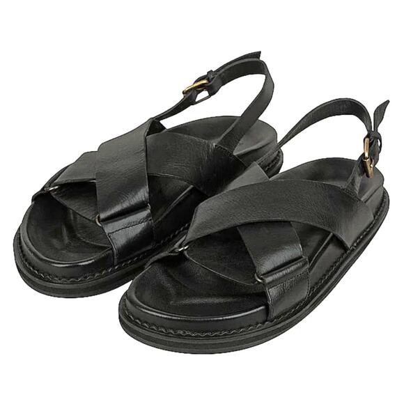 The Bali Tailor Alila Leather Sandals | Minimal Strappy Slides (EU 40 / US 9) - Picture 1 of 15